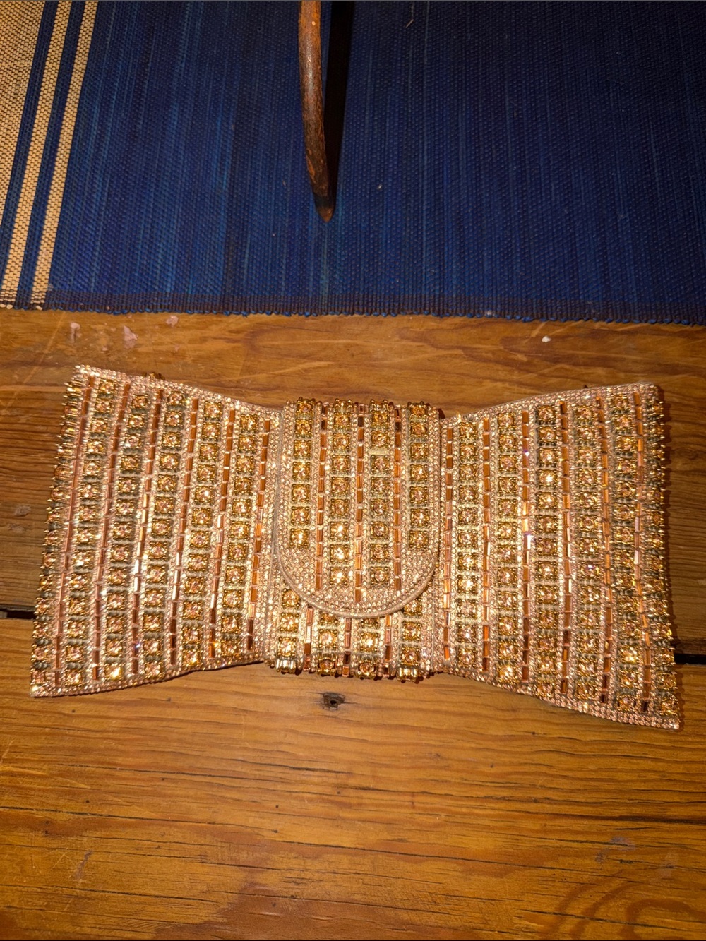 Beaded Peach Evening Clutch